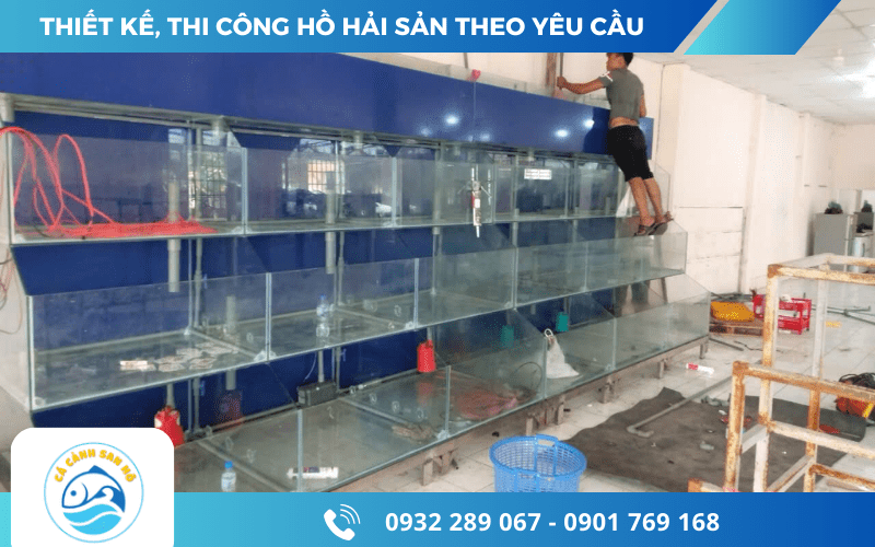thi công hồ hải sản