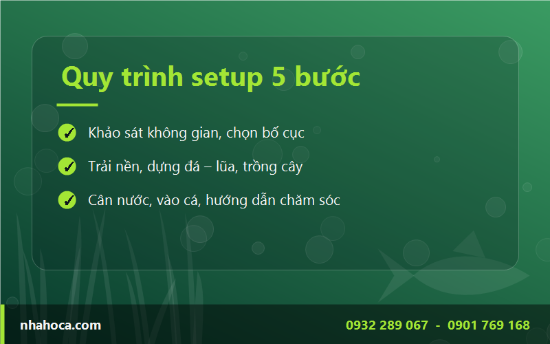 Mỗi bố cục thủy sinh đều được cân đối ánh sáng, CO2 và dinh dưỡng nền trước khi vào cây
